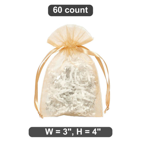 3” x 4” Sheer Organza Bags Chic Favor Packaging