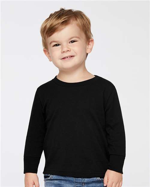 RADYAN® Toddler Cotton Jersey Long Sleeve Crewneck T-shirt - 3311