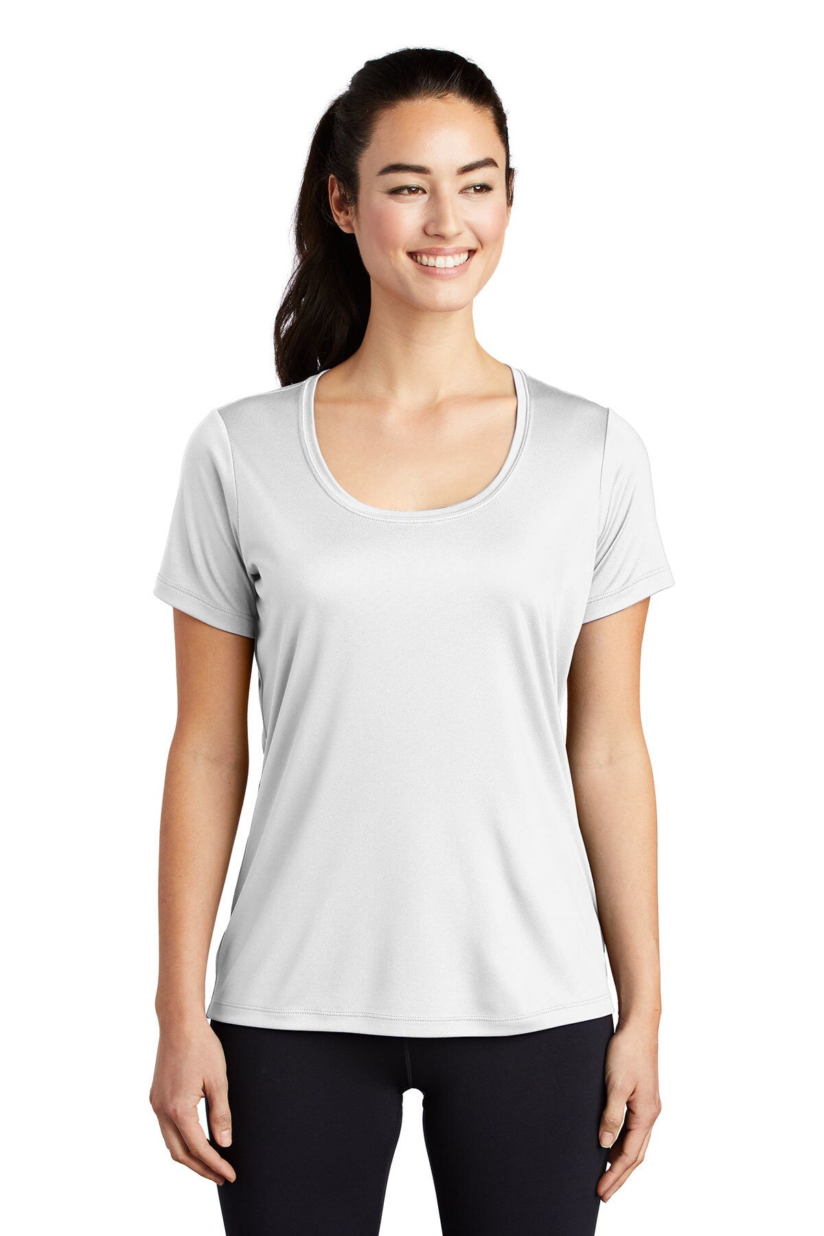 Sport-Tek®- Ladies Scoop Neck Short Sleeve Tee