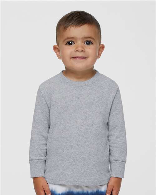 RADYAN® Toddler Cotton Jersey Long Sleeve Crewneck T-shirt - 3311