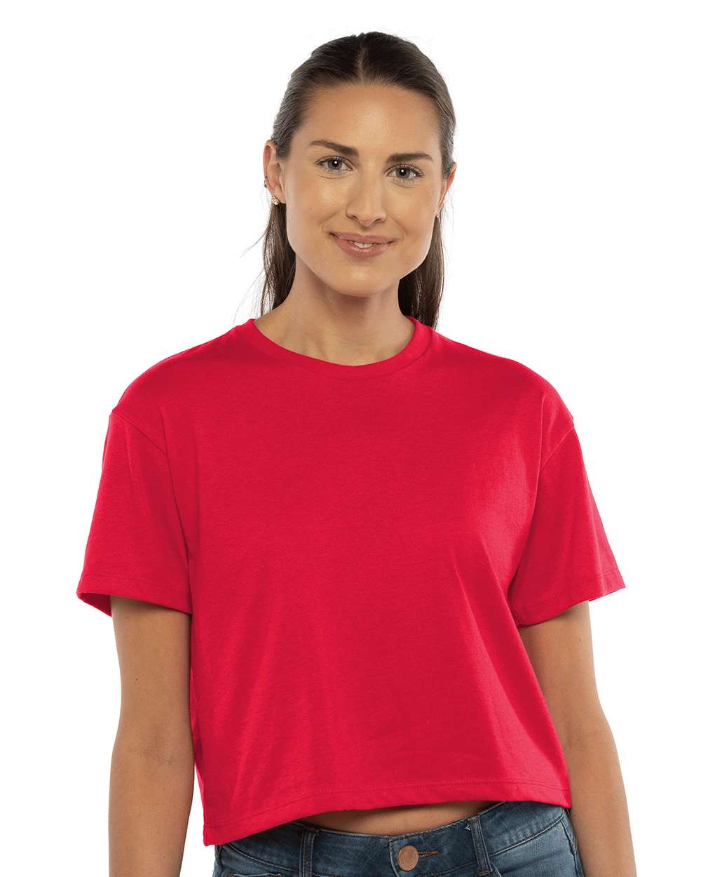 Next Level® Women's Short Sleeve Crewneck Ideal Crop Top - 1580