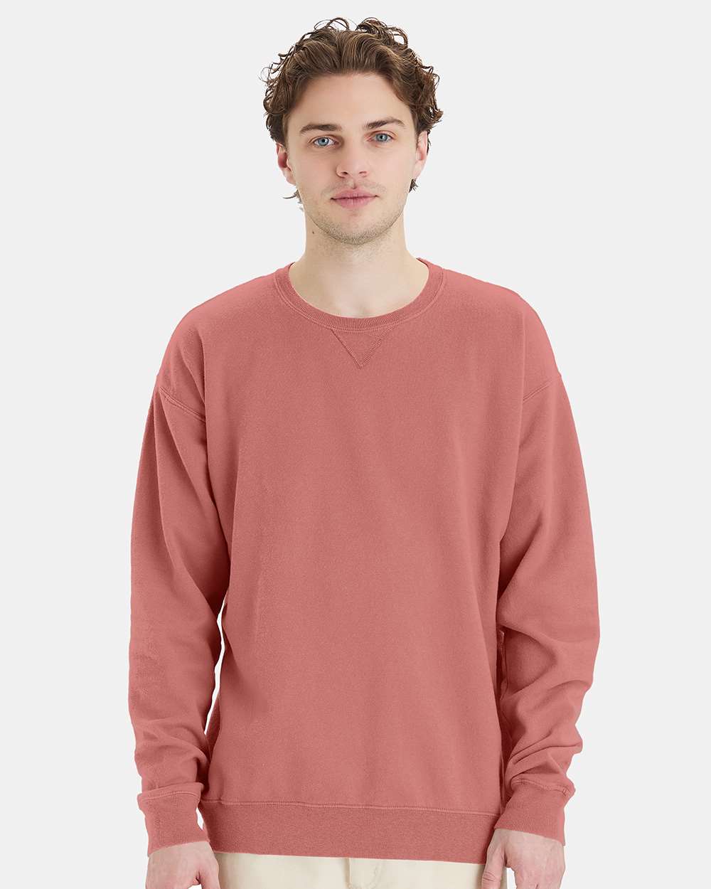 ComfortWash by Hanes® Garment-Dyed Crewneck Long Sleeve Sweatshirt