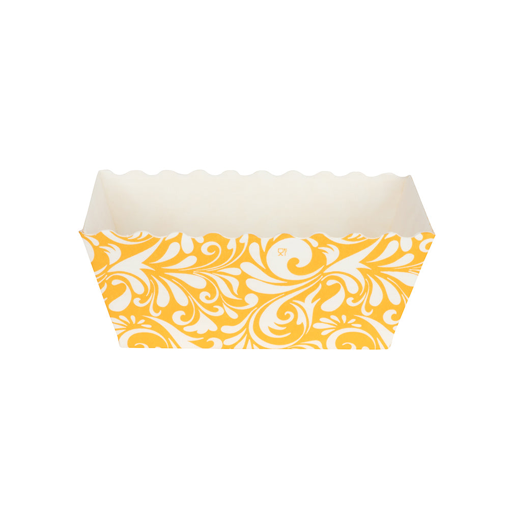 Novacart Orange Floral Easybake Loaf Baking Mold, 3-1/4" x 1-1/4" x 1-1/4" - Pack of 300