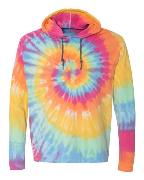 Tie-Dyed Long Sleeve Hooded T-Shirt