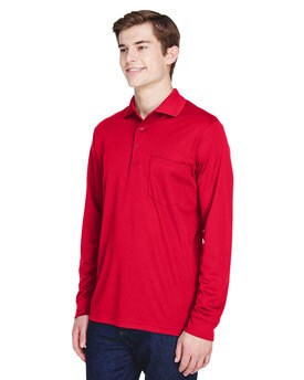 CORE® Adult Pinnacle Performance Long-Sleeve Piqué Polo with Pocket