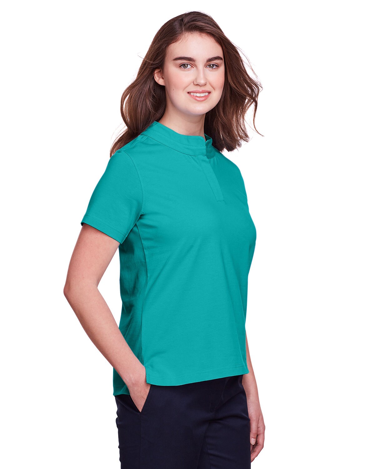 UltraClub® Ladies Lakeshore Stretch Cotton Performance Polo