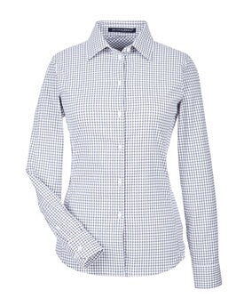 Devon & Jones® CrownLux Performance Ladies Micro Windowpane Woven Shirt