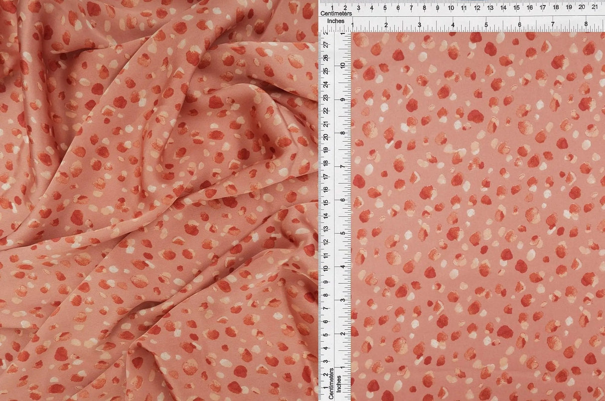 1 Yard Polyester Satin Fabric Conversational Print Smooth Lightweight Drapey 57/58" Width