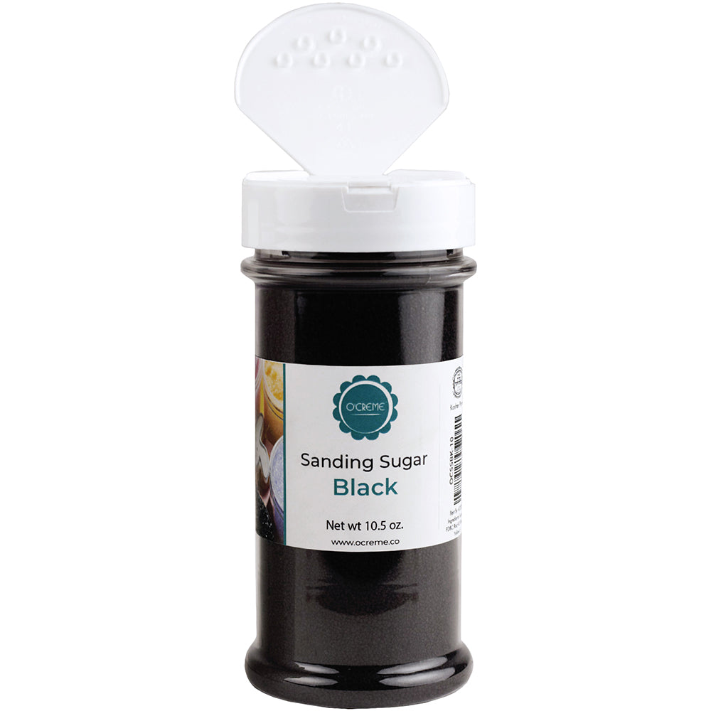 O'Creme Black Sanding Sugar, 10.5 oz.