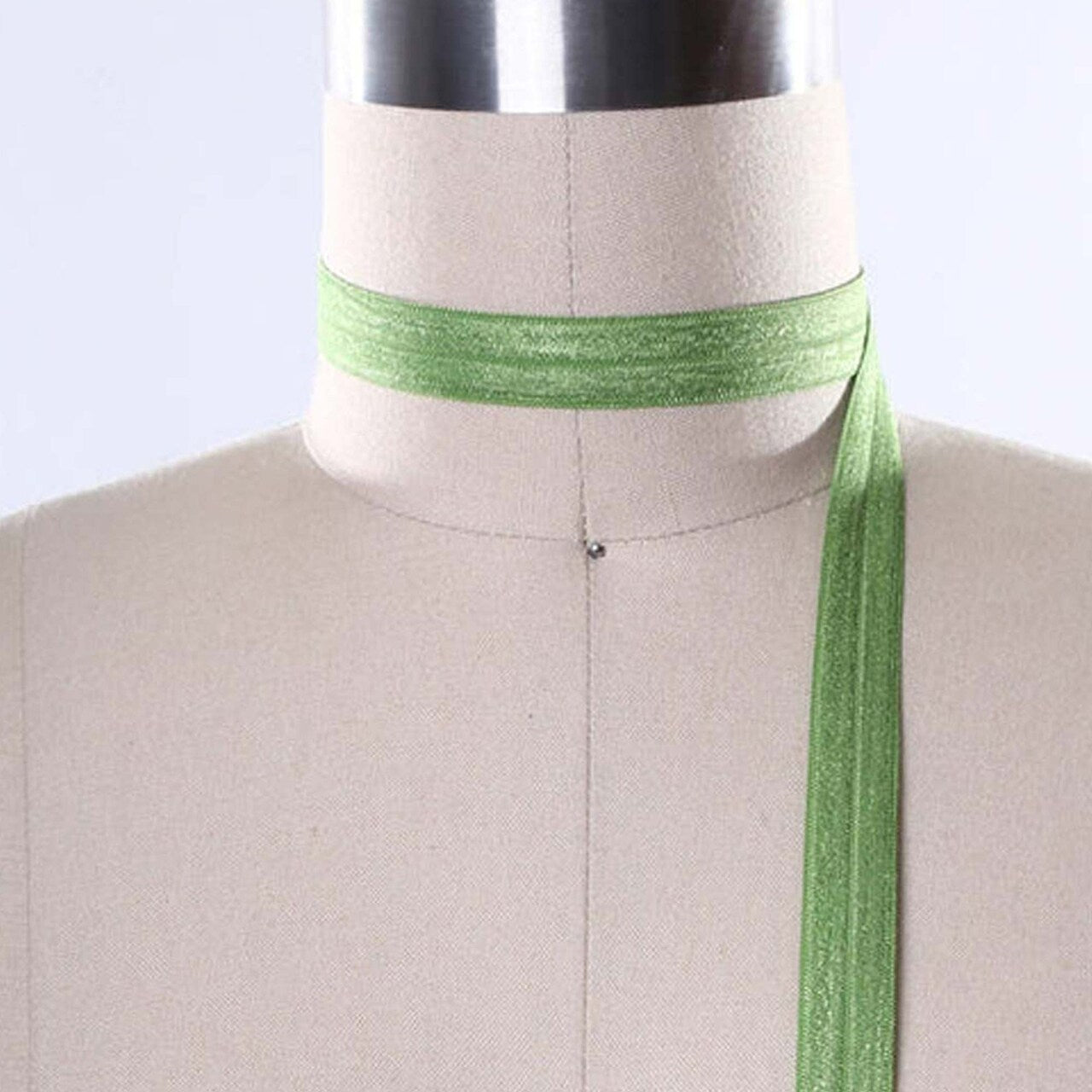 5/8" Apple Green Fold Over Elastic Trim 3 Yards