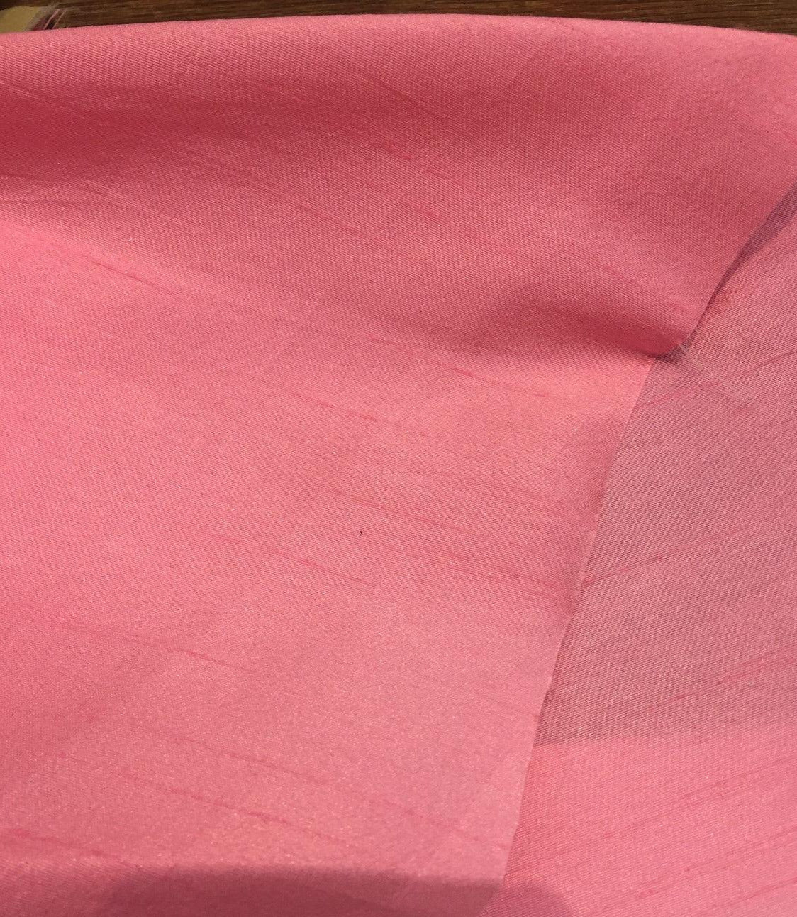 Pink Shantung Faux Silk Polyester Fabric - Solid Pink, 57" Width (1 Yard)