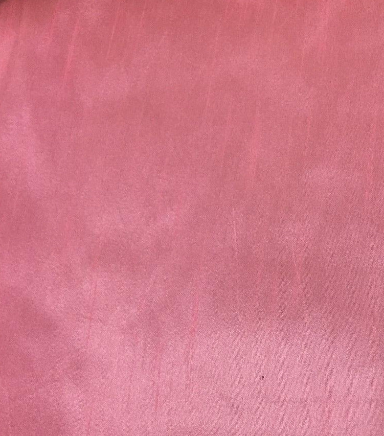 Pink Shantung Faux Silk Polyester Fabric - Solid Pink, 57" Width (1 Yard)