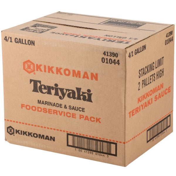 Kikkoman Teriyaki Marinade and Sauce 1 Gallon Containers - 4/Case