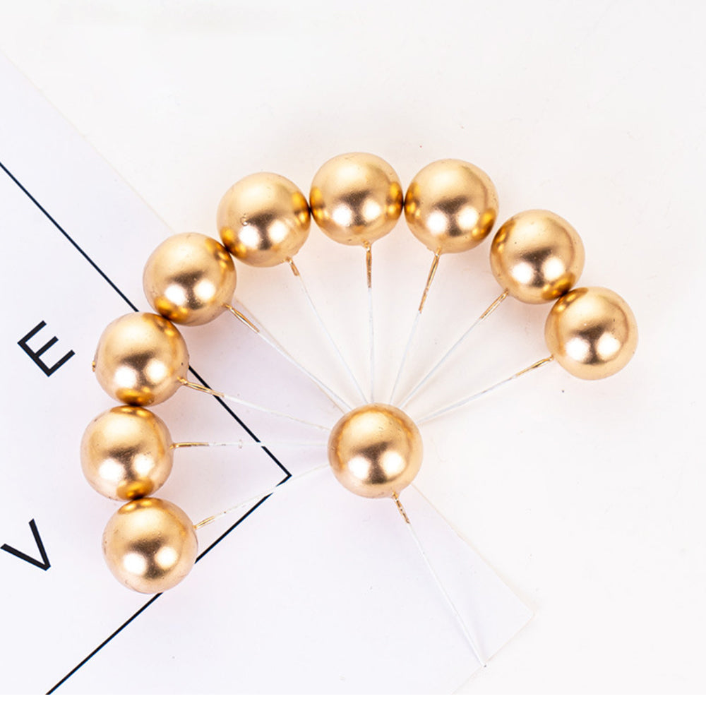 O'Creme 1" Gold Ball Cake Topper, Pack of 100