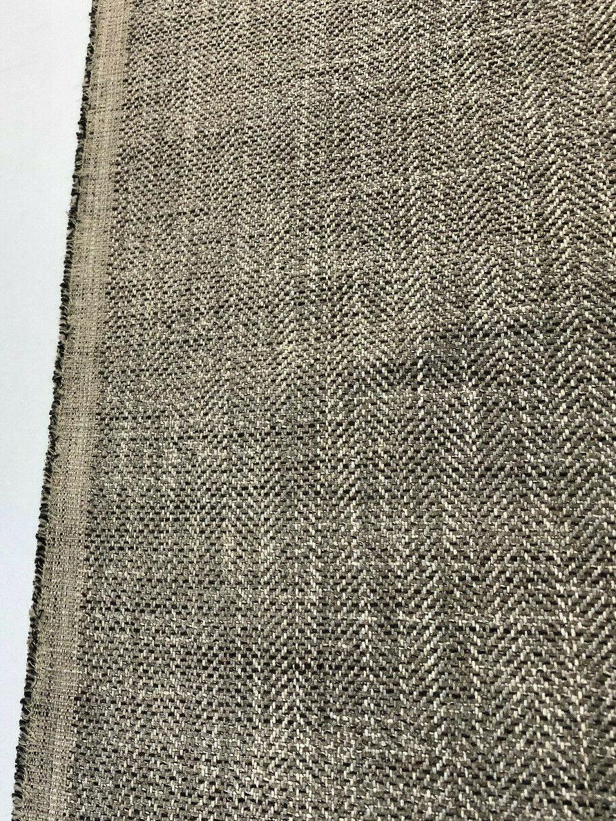 P Kaufmann Tact Chenille Upholstery Fabric - Graphite Herringbone, 56" Width (1 Yard)