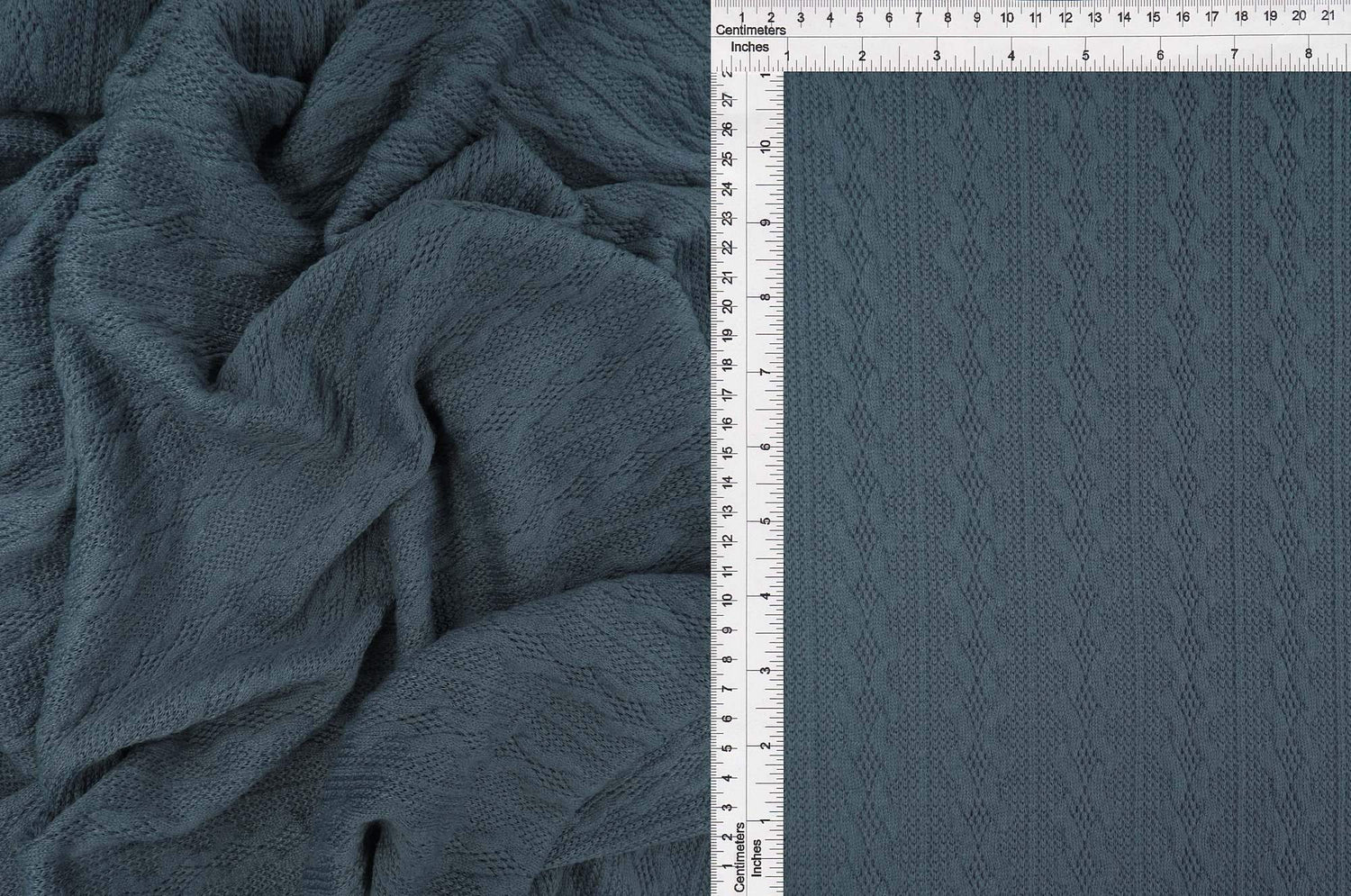 Knit Jacquard Cable Knit Sweater Fabric Stretch Polyester Spandex 58/60 Inches Wide