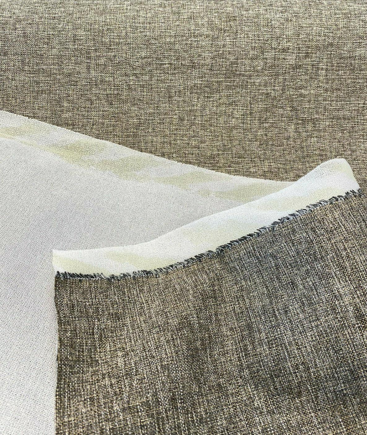 Meridian Innovation Gray Performance Woven Fabric - Gray Silver Brown Textured, Indoor Upholstery, 52% Acrylic 46% Polyester 2% Latex (1 Yard)