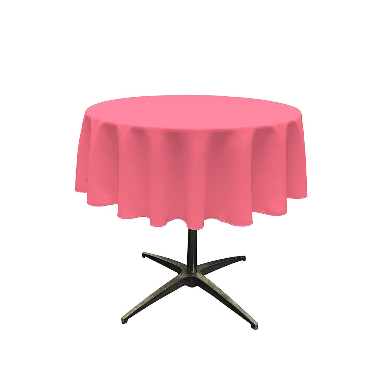 51" Round Polyester Poplin Fabric - Round Tablecloth, 51" Diameter, Color Options (1 Piece)