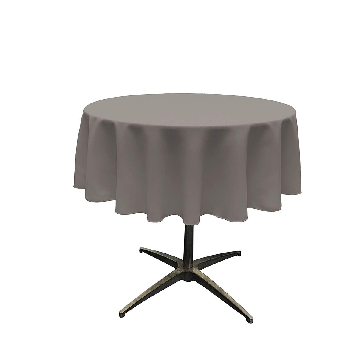 51" Round Polyester Poplin Fabric - Round Tablecloth, 51" Diameter, Color Options (1 Piece)