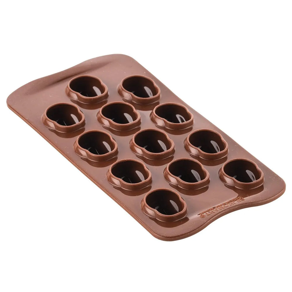 Silikomart Silicone Chocolate Mold, Amleto Skull, 9 Cavities