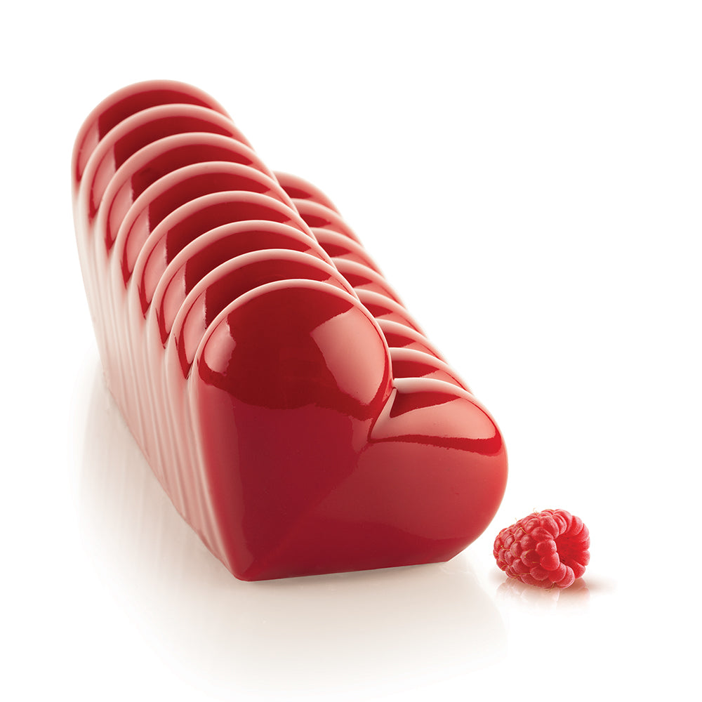 Silikomart BUCHE COEUR Silicone Heart Log Baking & Freezing Mold, 43.6 oz.