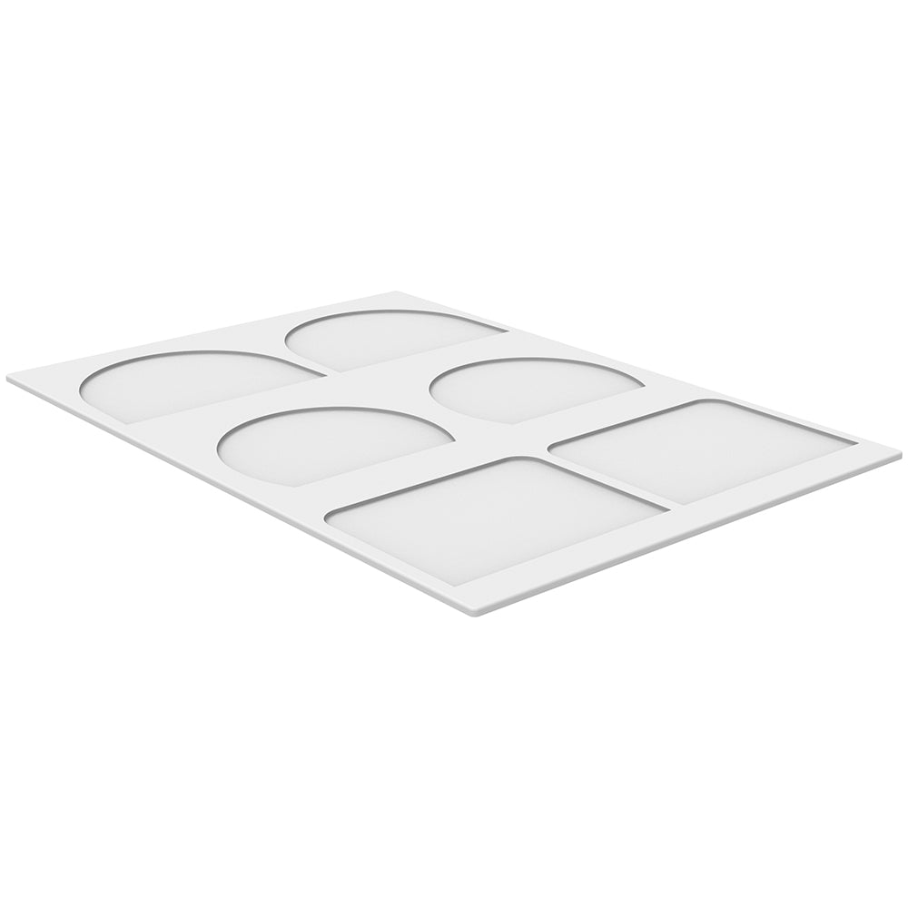 Silikomart CHABLON BUCHE Silicone Log Ends Mold, 6 Cavities