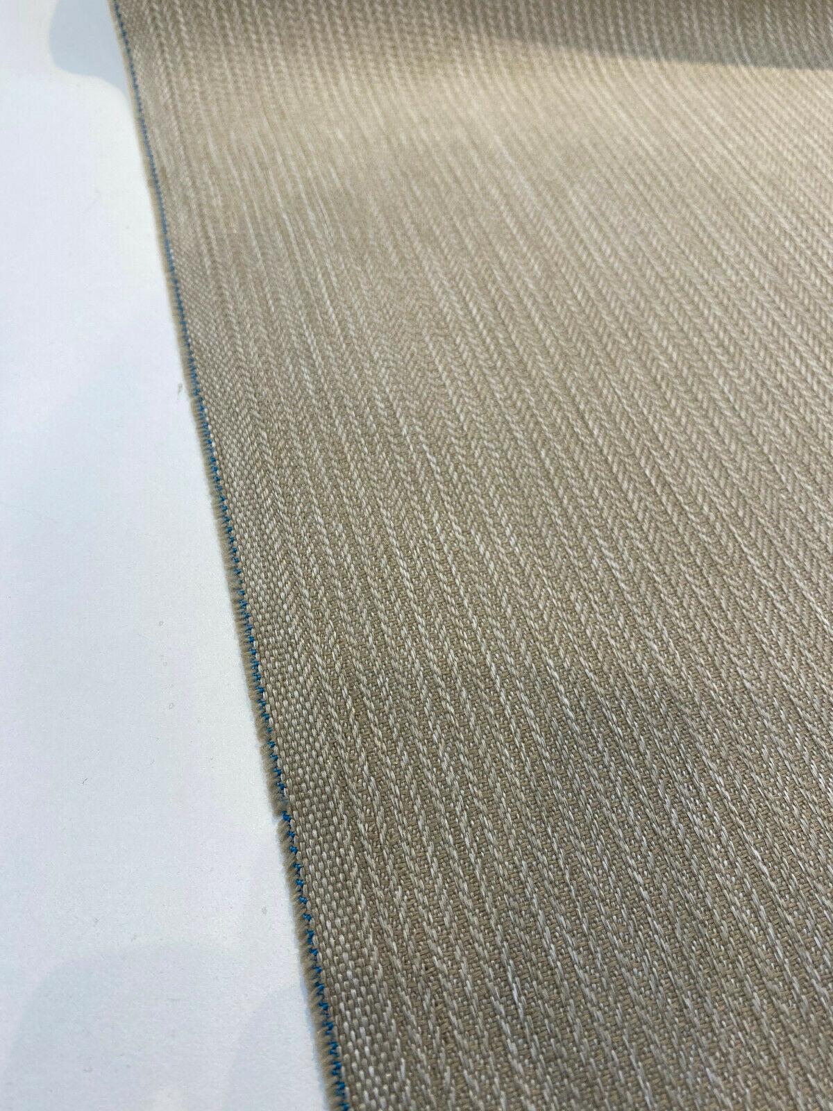 Richloom Outdoor Solarium Woven Ribtex Olefin Fabric - Taupe, Small Stripes, 54" Width (1 Yard)