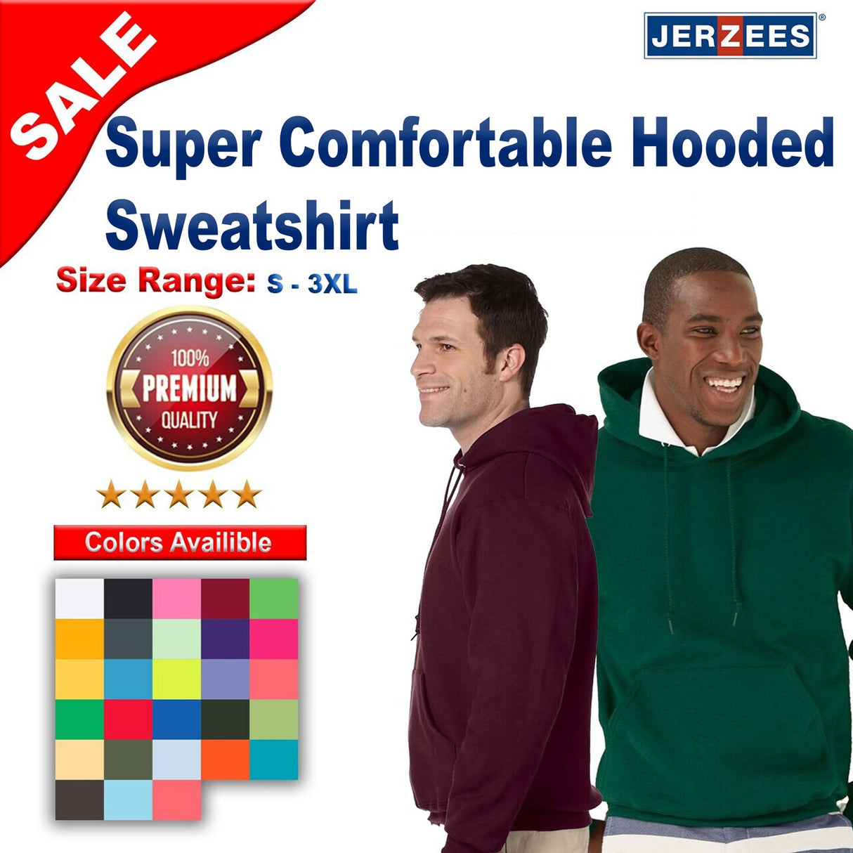 JERZEES® Super Comfortable Hooded Sweatshirt