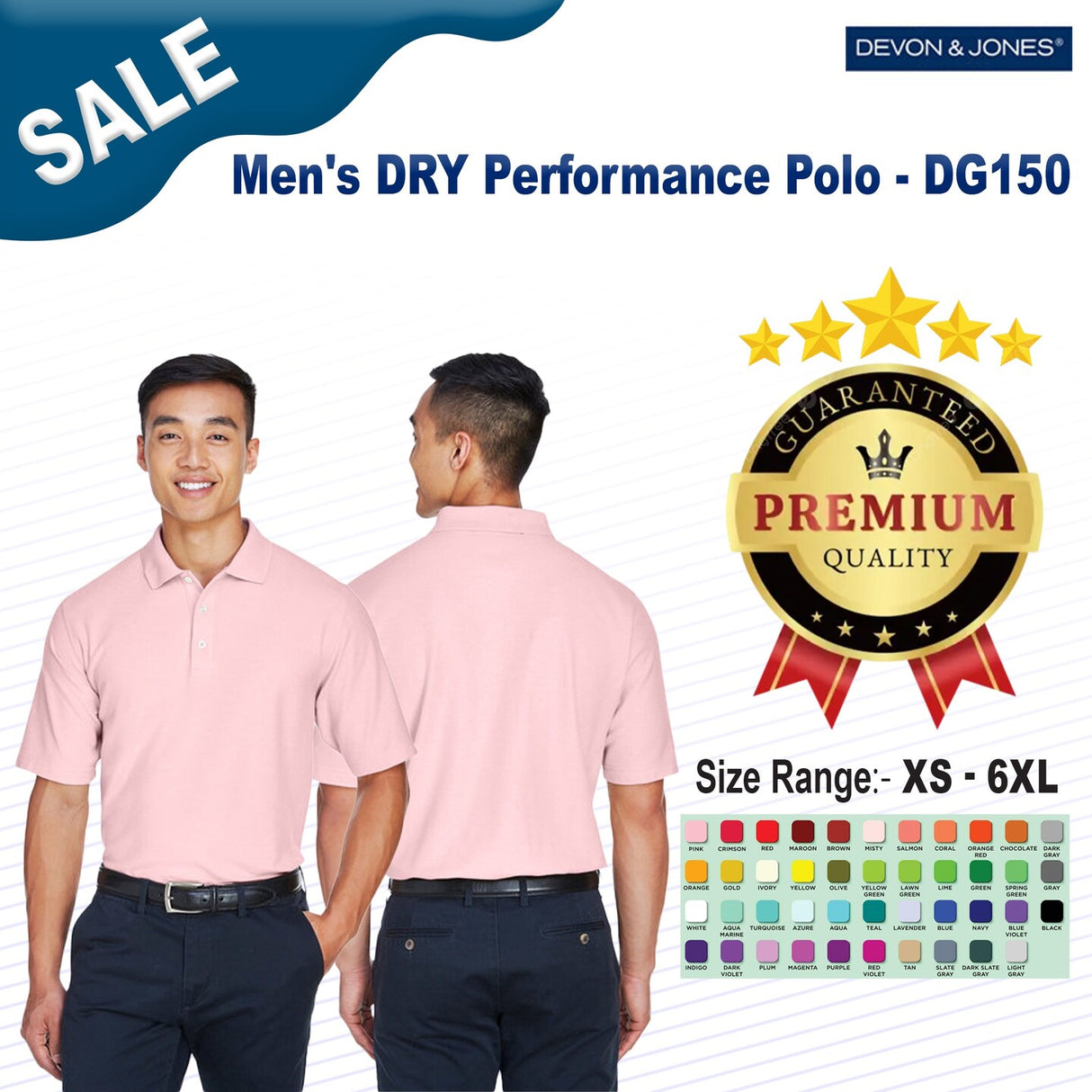 Devon & Jones® Men's DRY Performance Polo