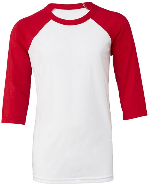 Bella + Canvas® Youth Three-Quarter Sleeve Baseball T-Shirt - 3200Y