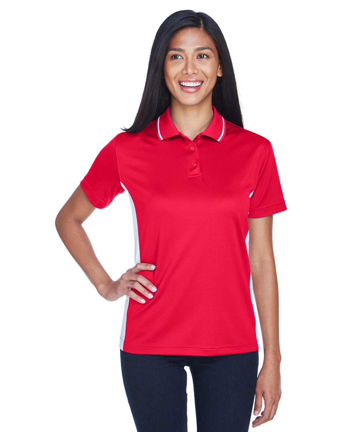 UltraClub® Ladie's Cool & Dry Sport Two-Tone Polo
