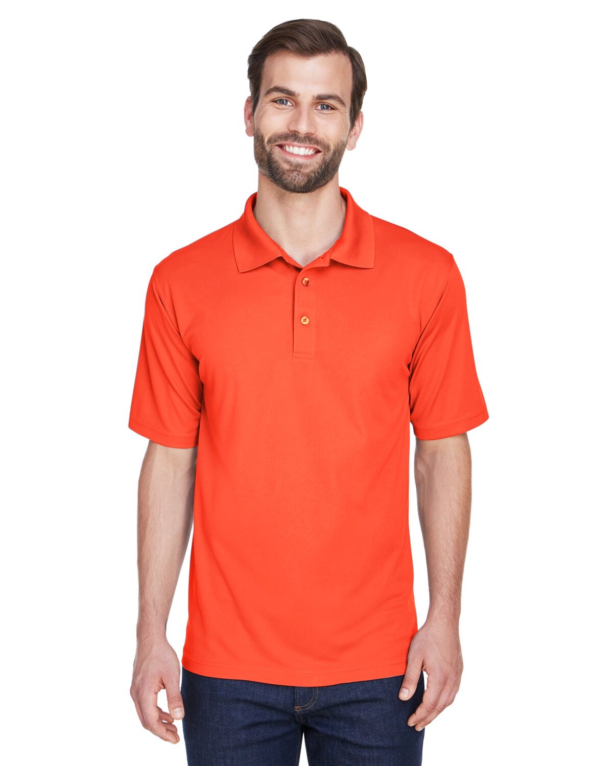 UltraClub® Men's Cool & Dry Mesh Pique Polo