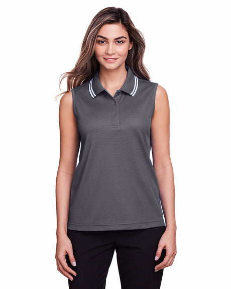 Devon & Jones® Ladies Plaited Tipped Sleeveless Polo