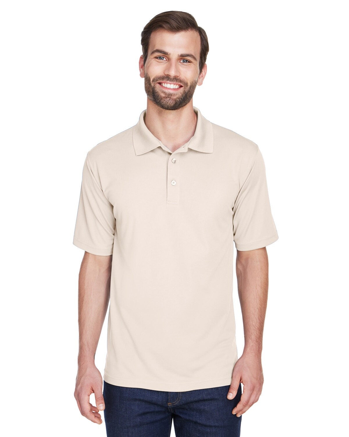 UltraClub® Men's Cool & Dry Mesh Pique Polo
