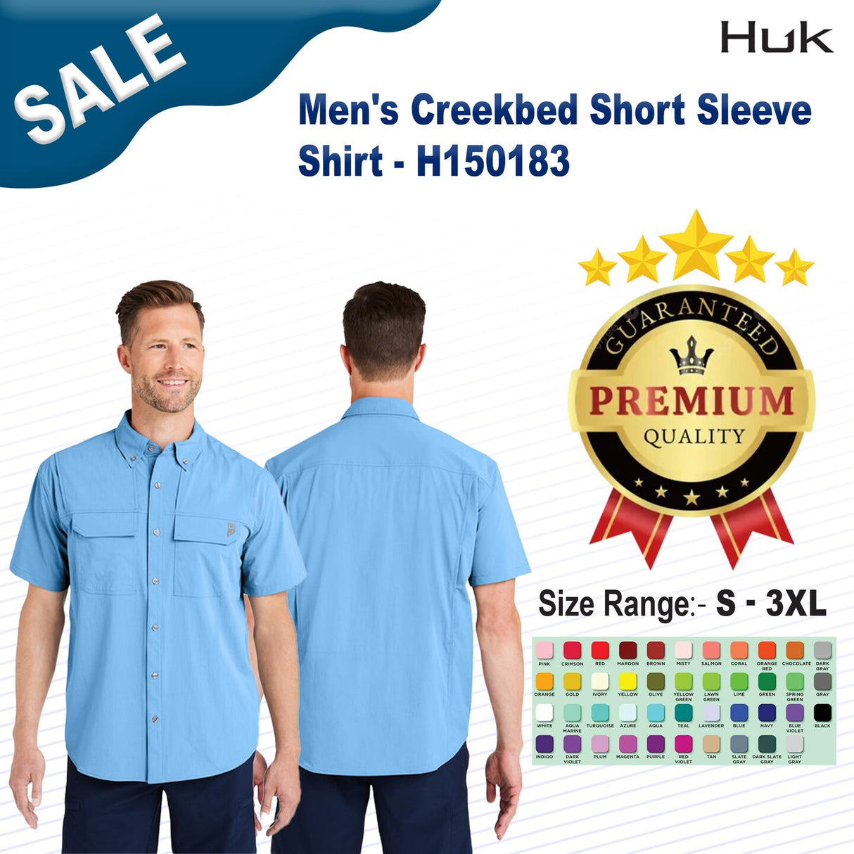HUK® Men's Creekbed Short Sleeve Shirt