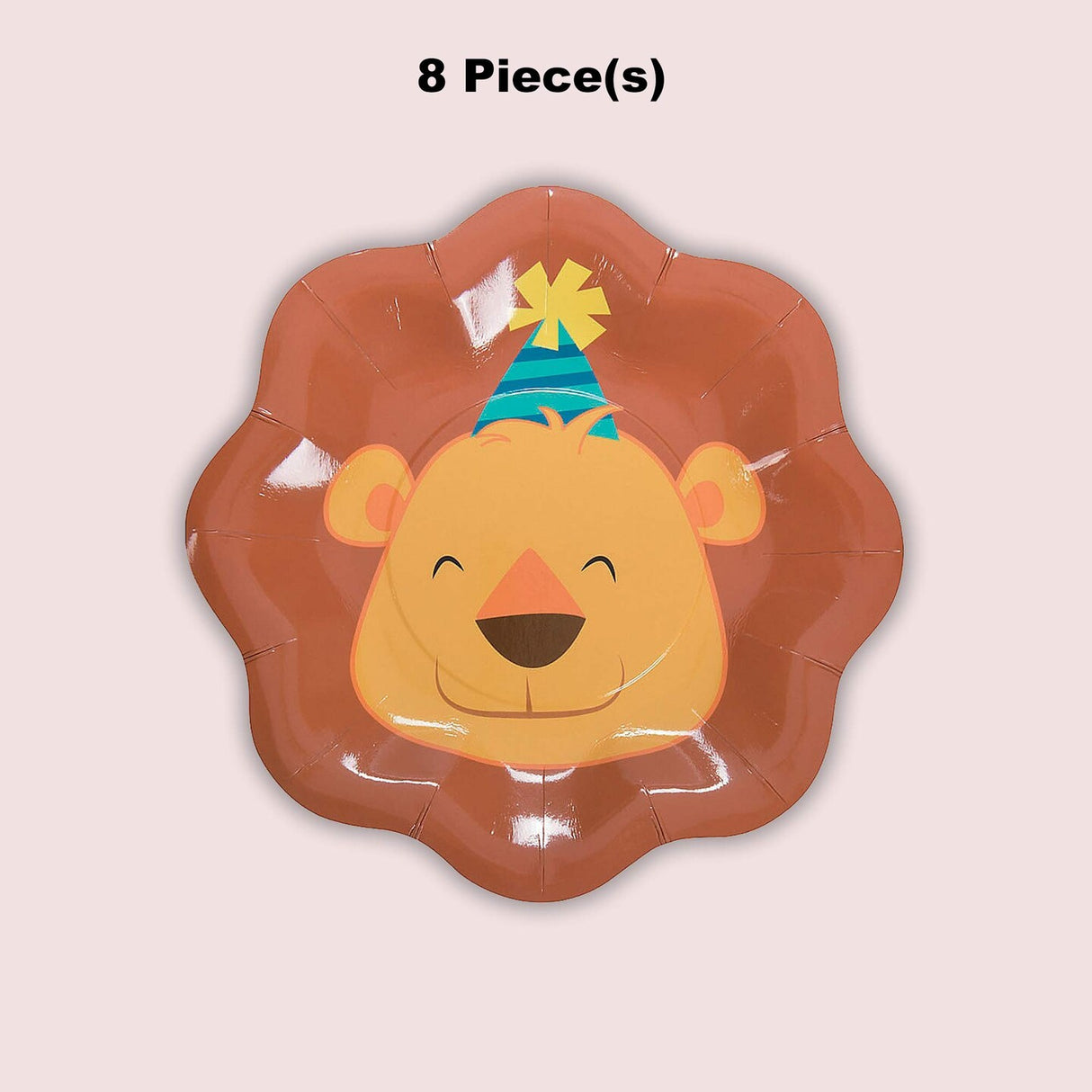 8 Ct. Zoo Animal Paper Dessert Plates 7" Jungle Birthday Party Tableware