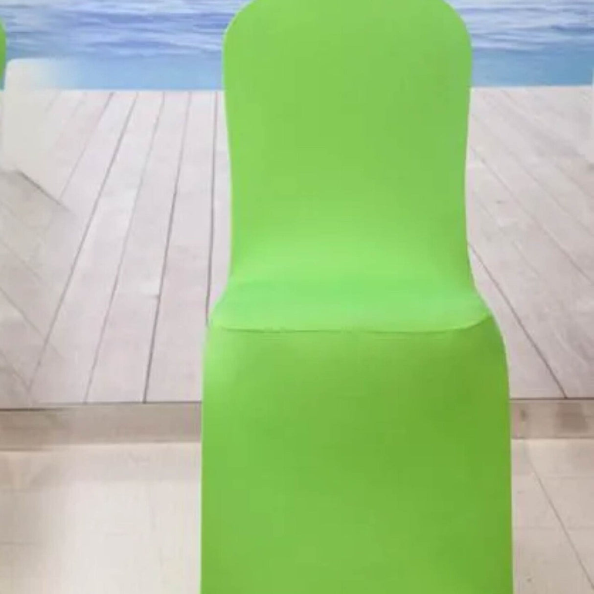 Apple Green Spandex Banquet Chair Cover with Snug Fit for Events and Weddings