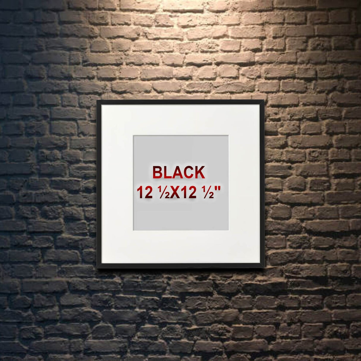 12½x12½" Black Aluminum Frame – No-Nail Hanging, Safe Front Protection, Multiple Sizes!