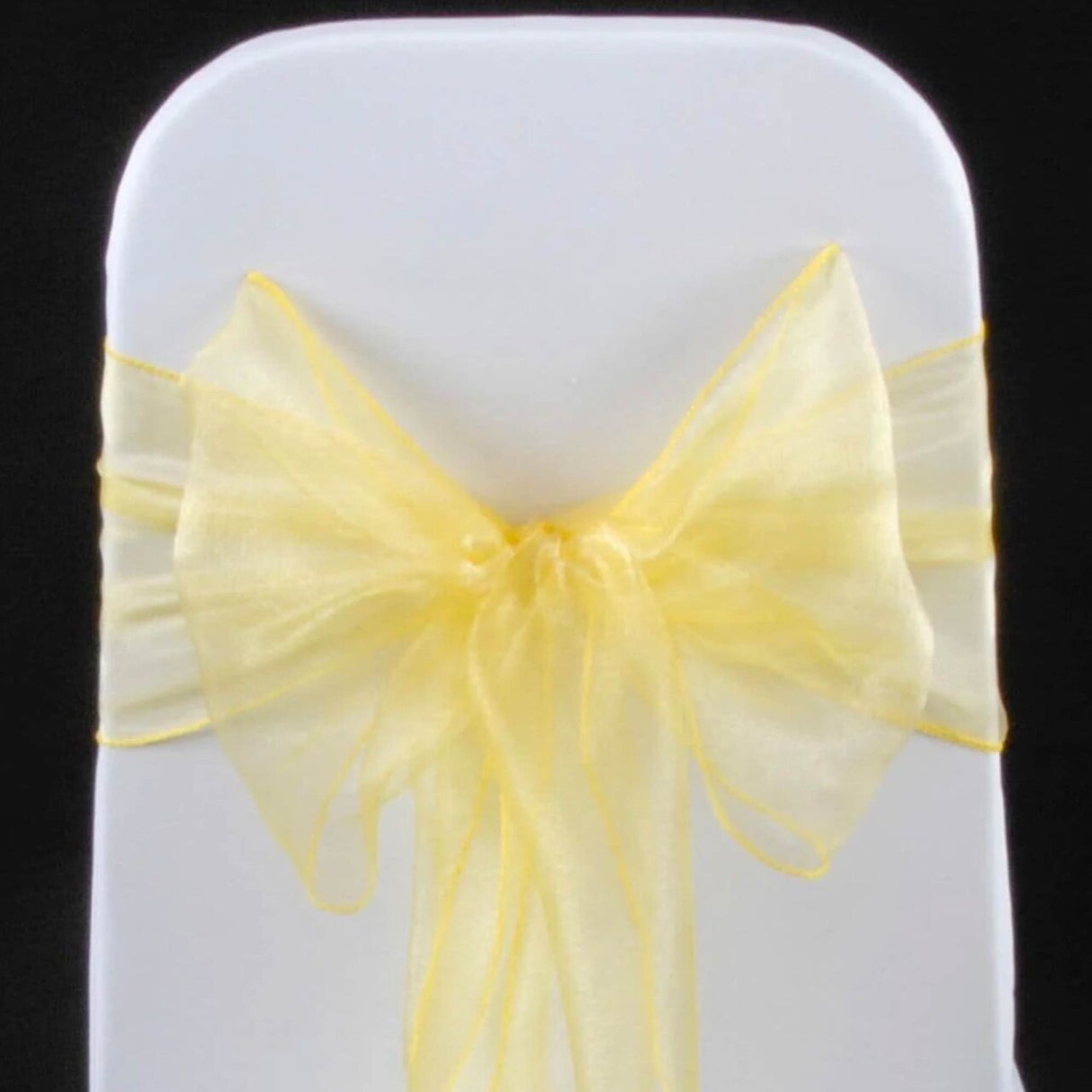 10 Pieces 12 by 116 inches Angle End Organza Chair Sashes Baby Maize