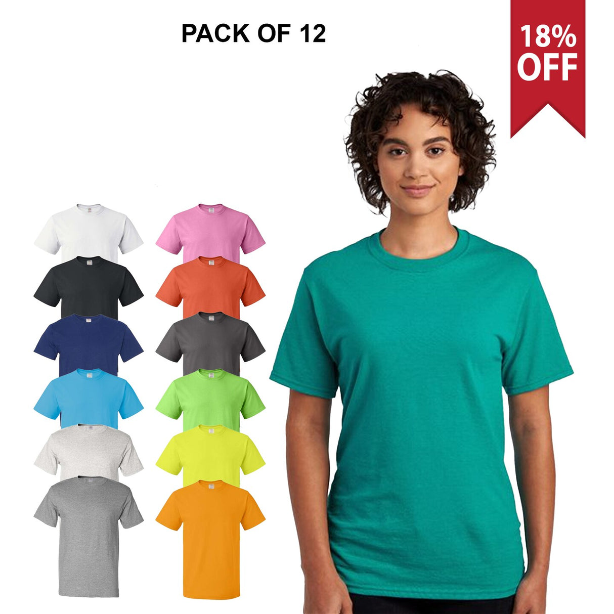 12 Pack : Dri Power T-Shirt