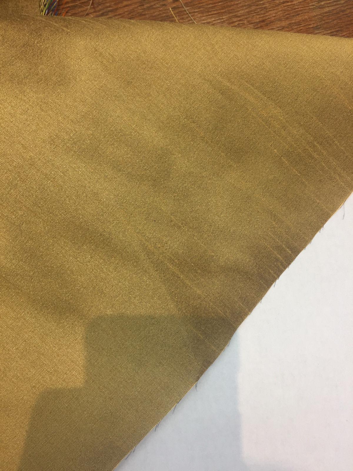 Tan Shantung Faux Silk Polyester Fabric - Tan Solid, 57" Width (1 Yard)