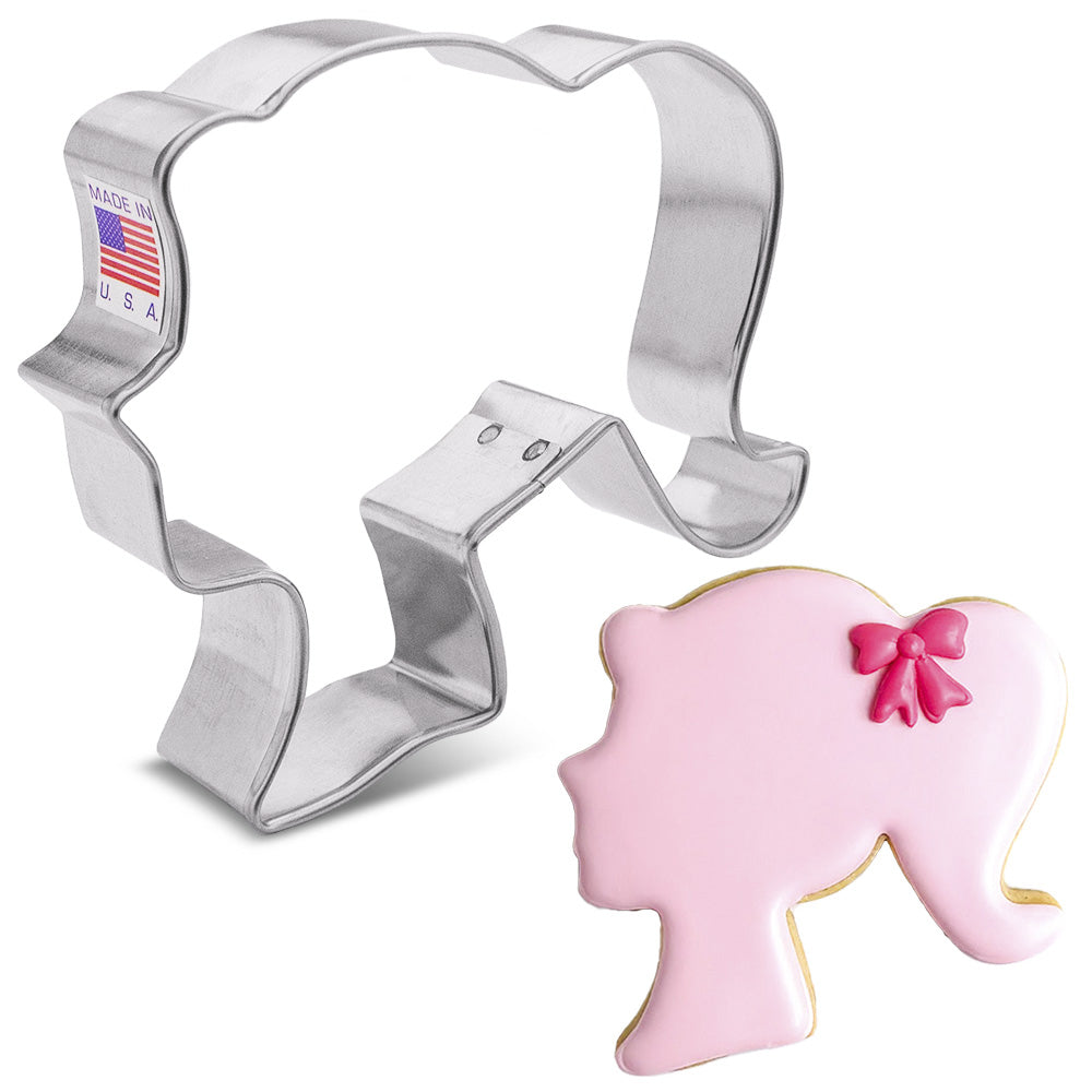Ann Clark Doll Head Cookie Cutter, 4"