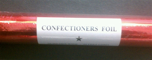 Red Confectioners Foil - 50 Foot Roll
