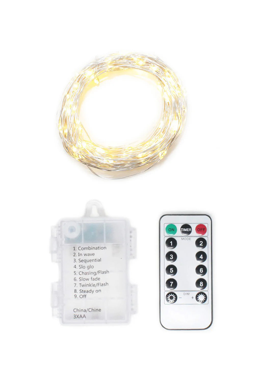100 LED Battery Operated String Lights with Remote