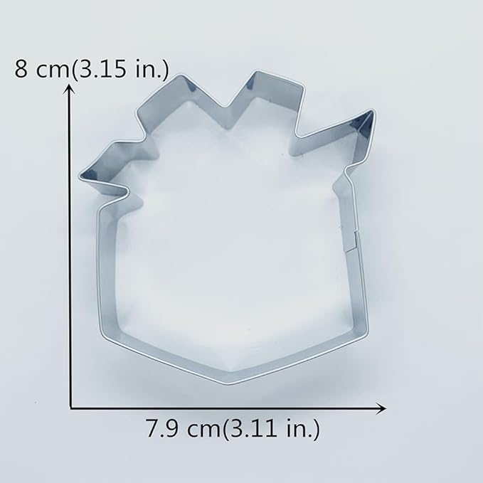 LILIAO Gift Box Present Cookie Cutter, 3.1" Wide x 3.2" Tall x 1" Deep, Stainless Steel