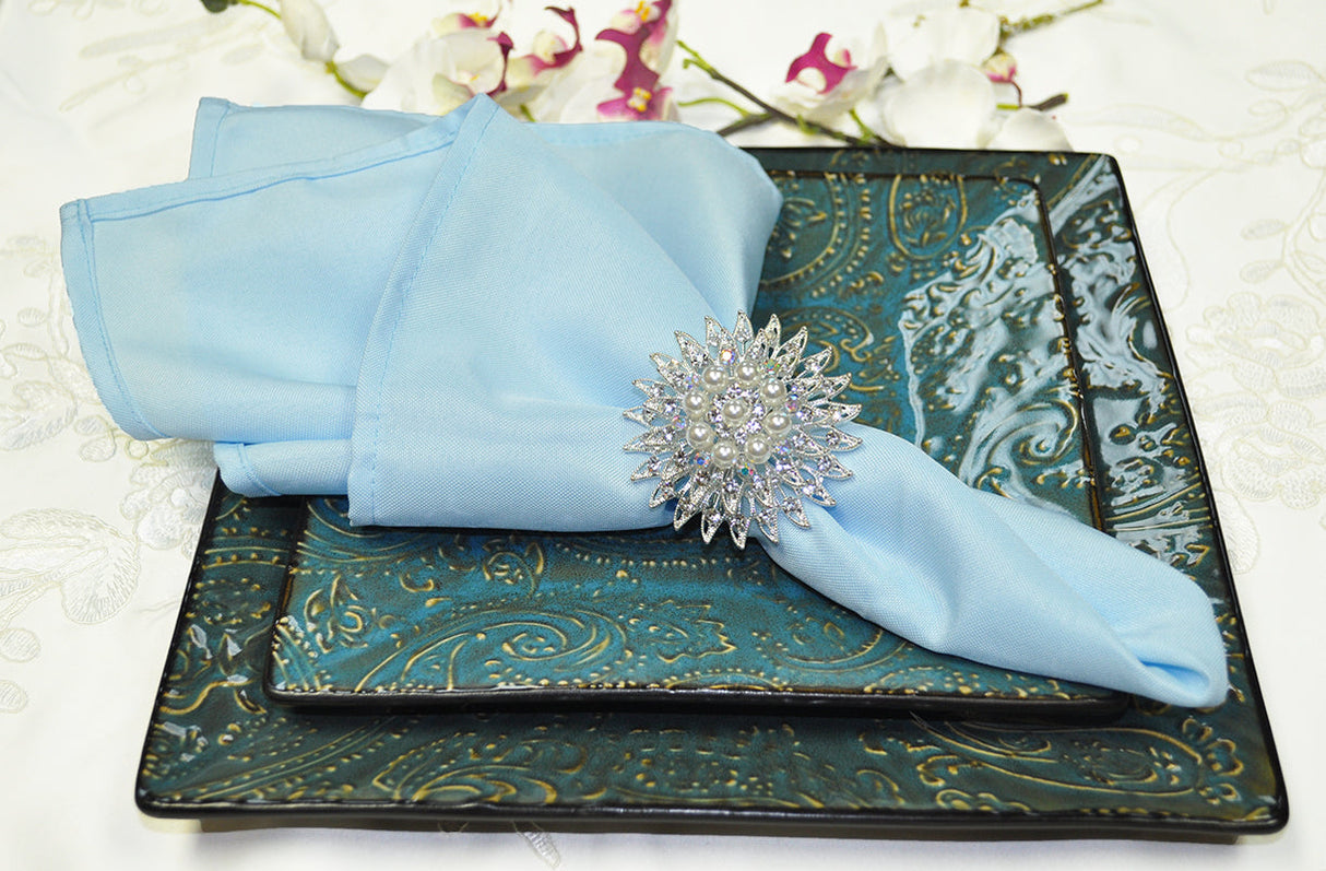 Polyester Dinner Napkin Sample 20x20 Baby Blue