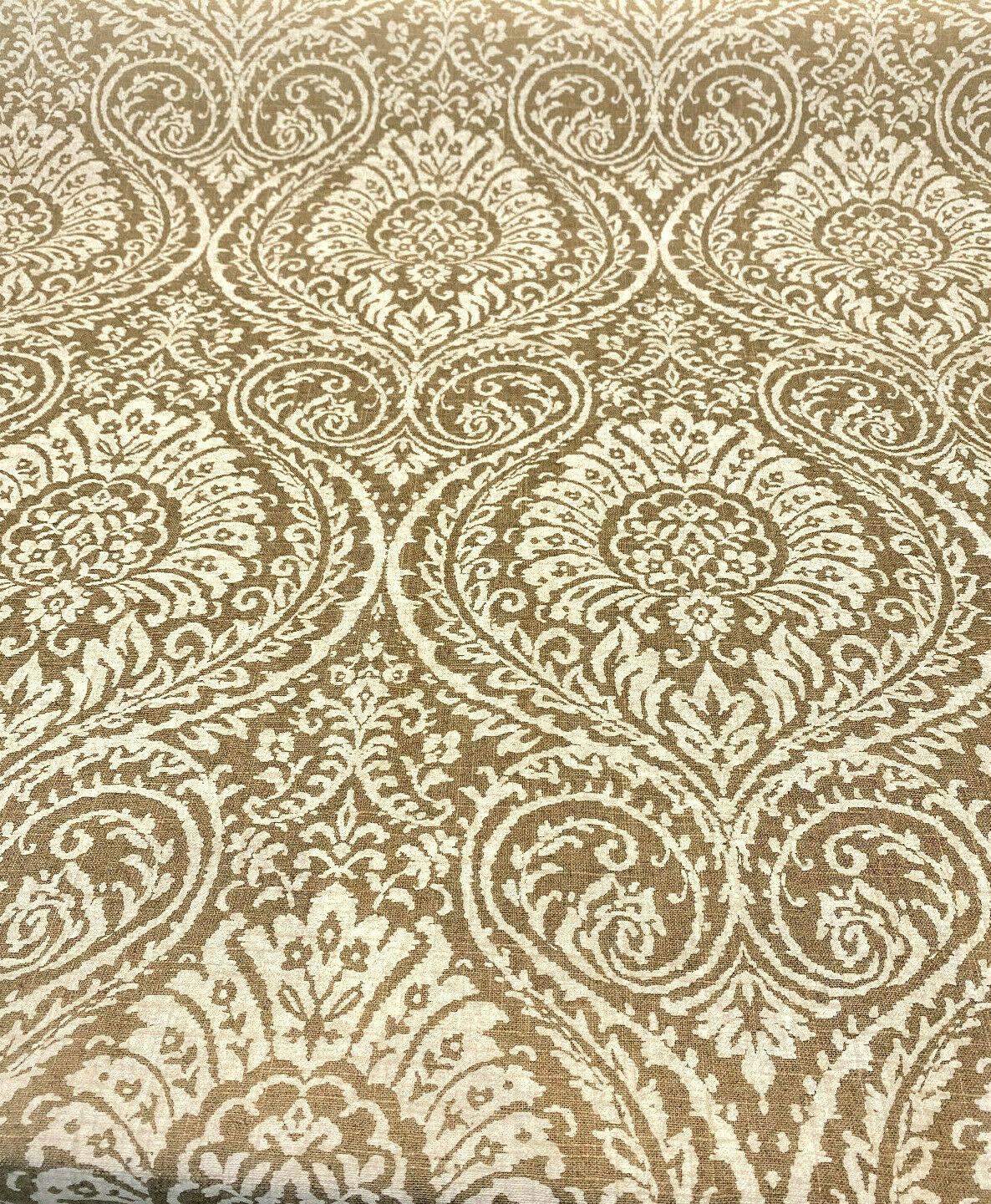 High Note Linen Fabric - Chalk White Floral, 54" Width (1 Yard)