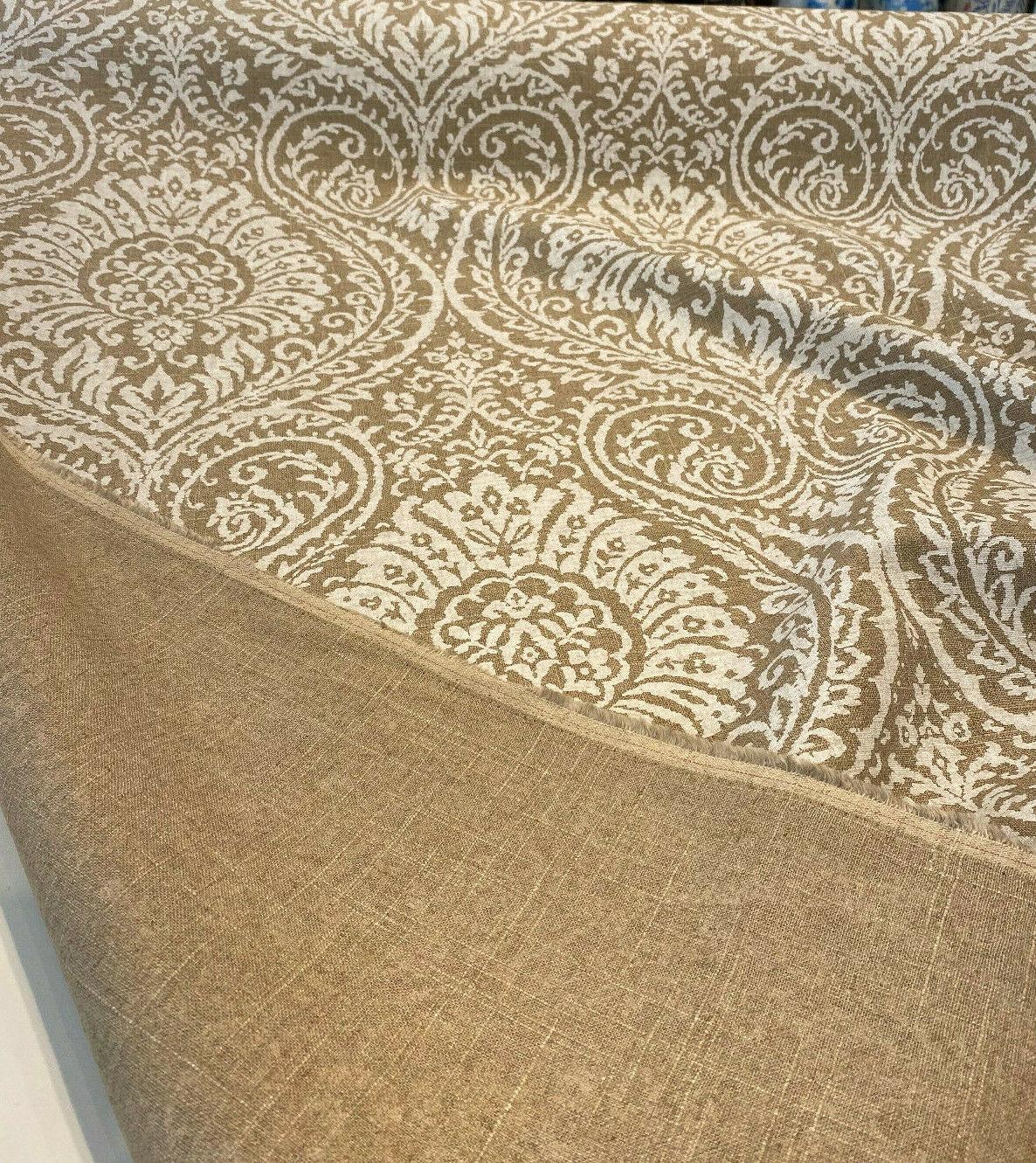 High Note Linen Fabric - Chalk White Floral, 54" Width (1 Yard)