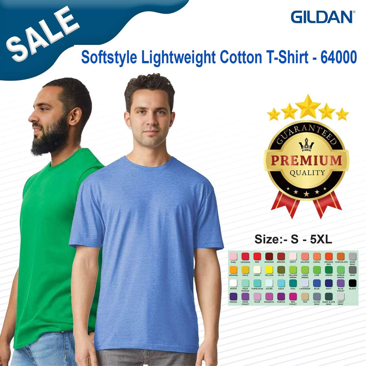 Gildan® Softstyle Lightweight Short Sleeve Crewneck Cotton T-Shirt