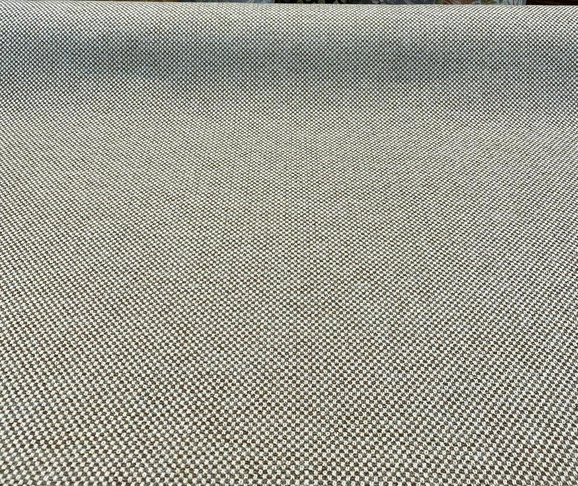 Swavelle Morriston Polyester Acrylic Fabric - Off White With Truffle Brown And Gray, 55" Width (1 Yard)